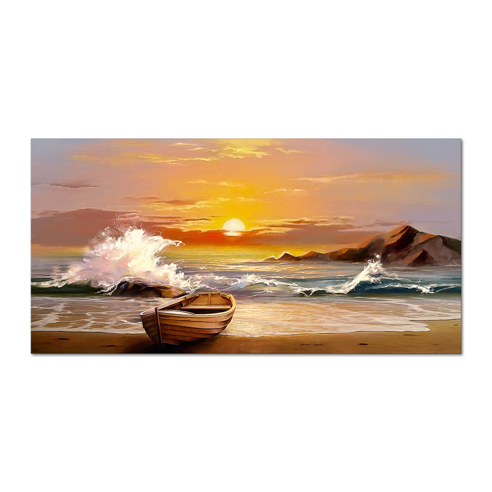 Peaceful seaside travel memories wall beautiful magical living room decoration