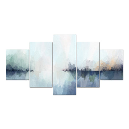 5-panel Abstract Blue Sea Surface best canvas wall art