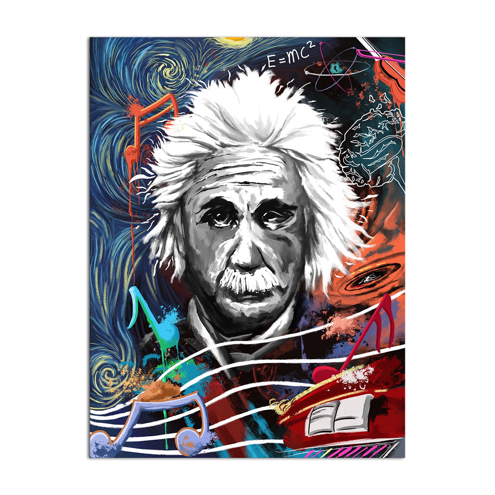 Scientist Albert Einstein personalized picture to canvas wall art