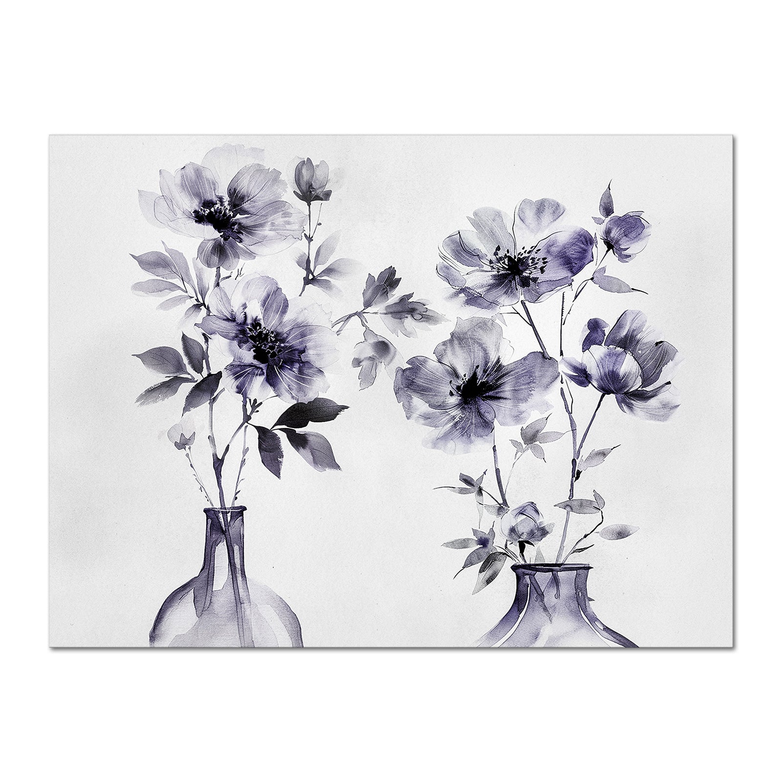 purple flower canvas wall art