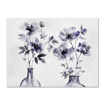 purple flower canvas wall art