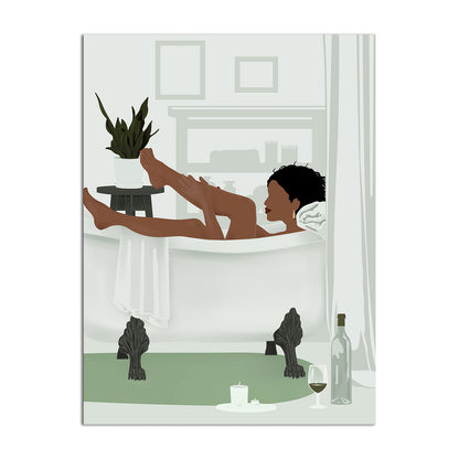 Relaxing bath bathroom decoration print painting hanging painting rental house