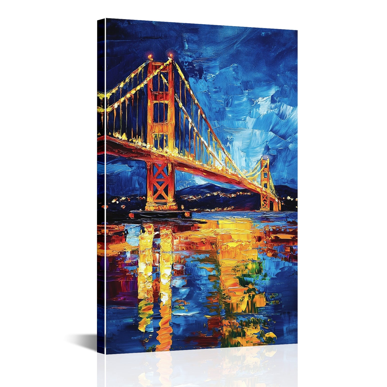 Abstract Golden Gate Bridge At Night