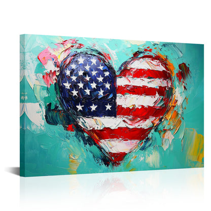 Heart-Shaped American Flag