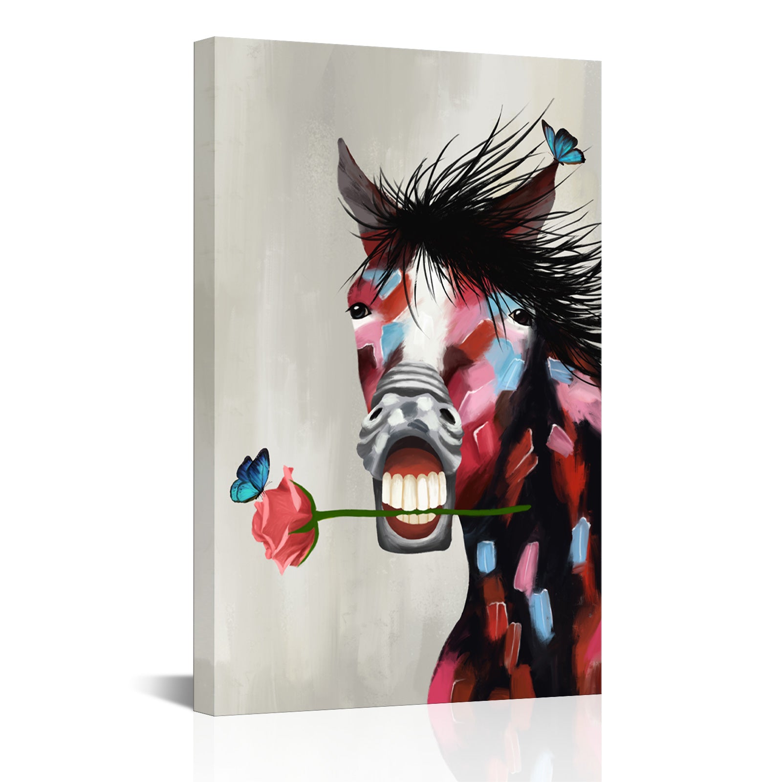 Humor Horse Canvas Print Technique