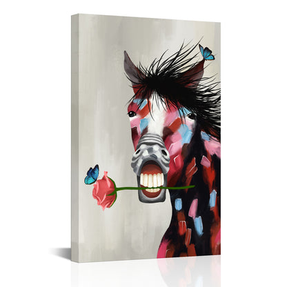 Humor Horse Canvas Print Technique