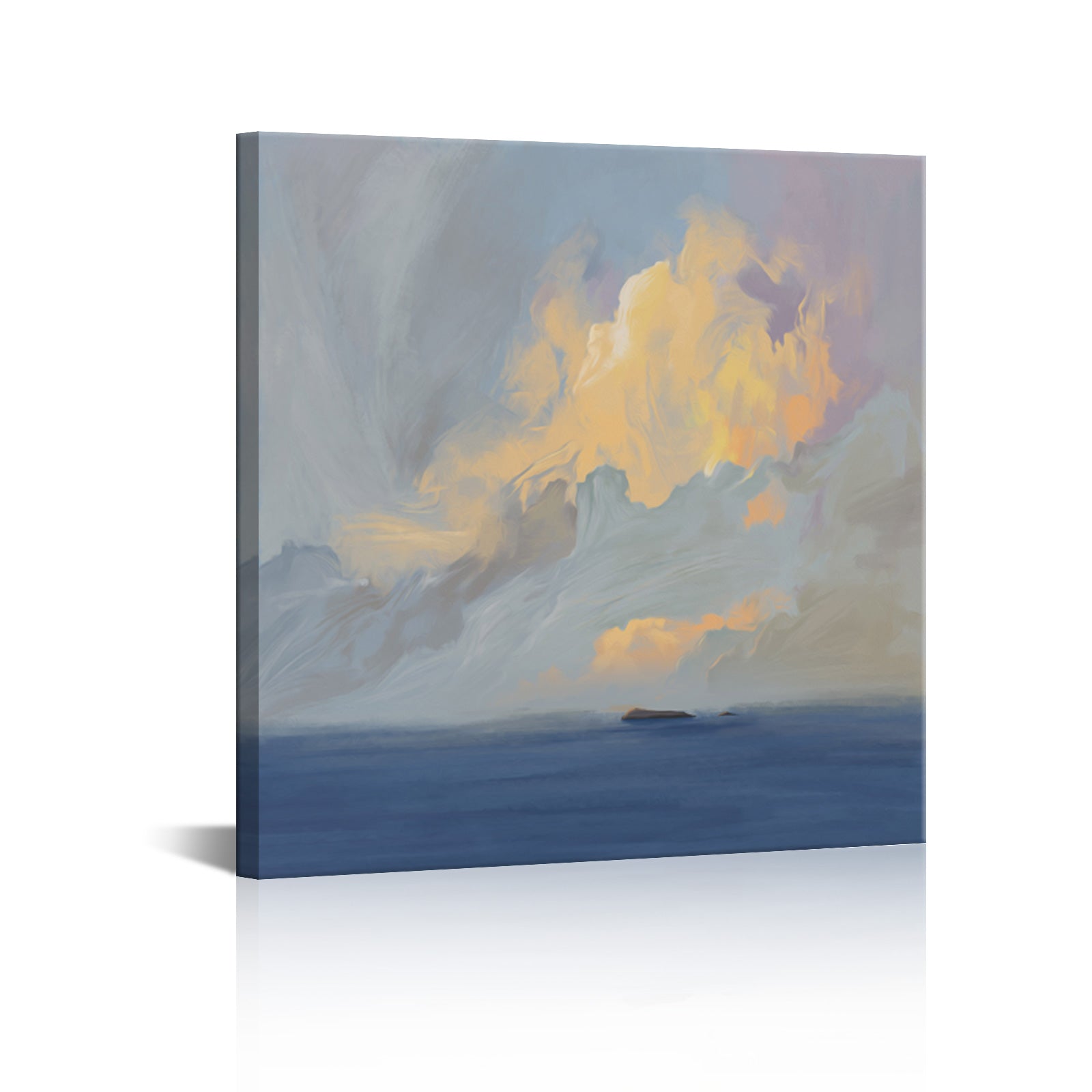 blue abstract wall art