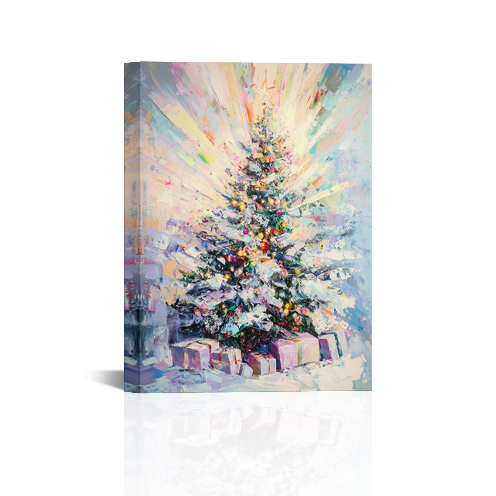 Christmas tree art canvas print wall decoration