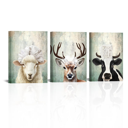 Sheep Deer Cow In Bathroom