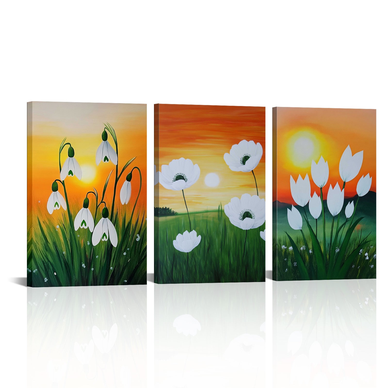 White Flowers Sunrise