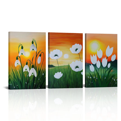 White Flowers Sunrise