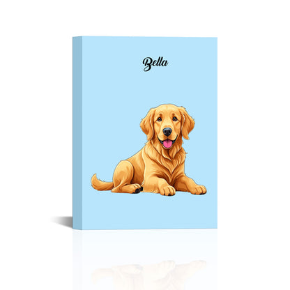Personalized Pet Portrait Canvas Print Gift