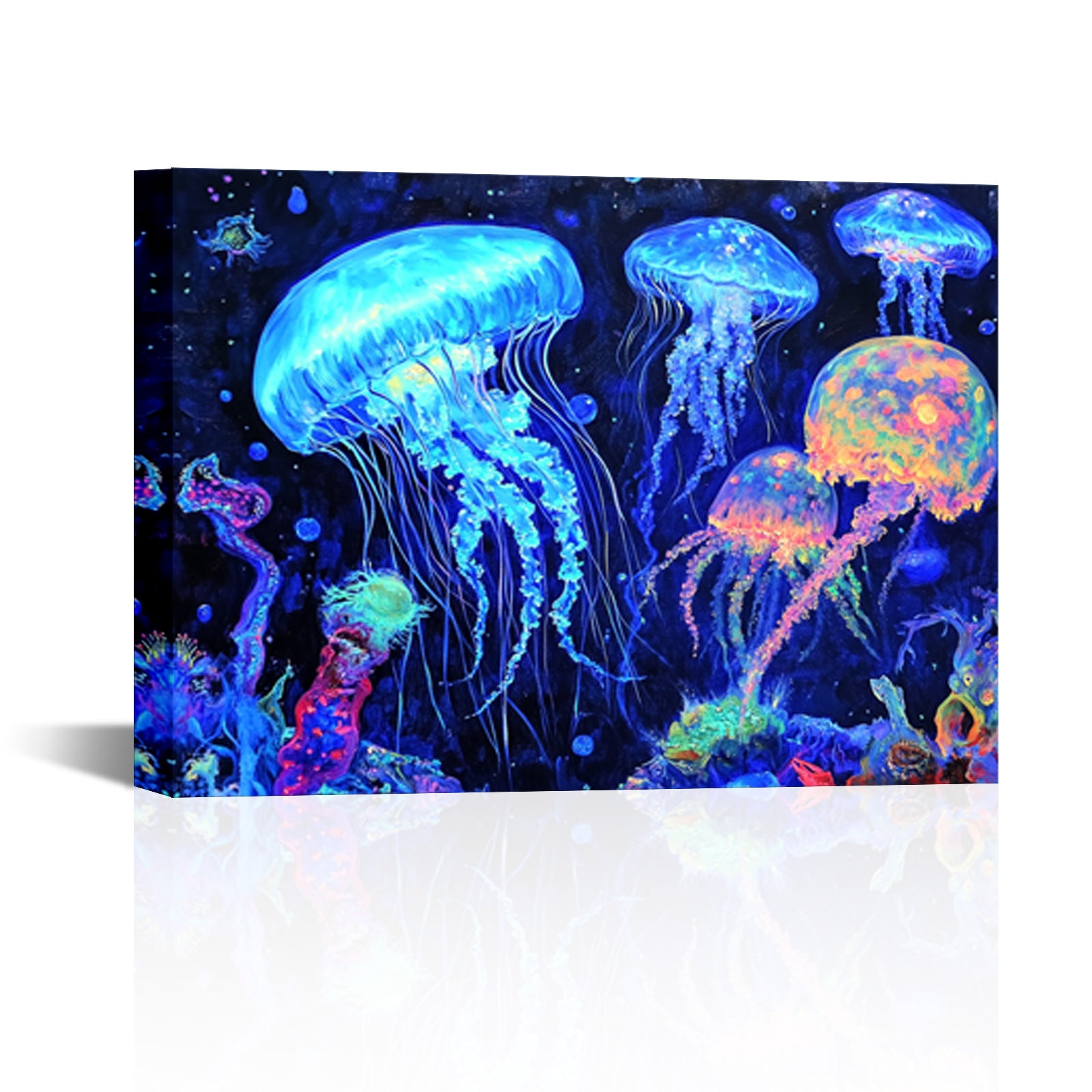 Luminous Jellyfish Under The Sea