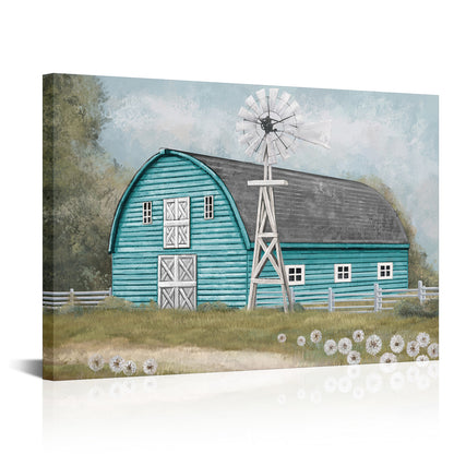 Rustic Barn And Windmill