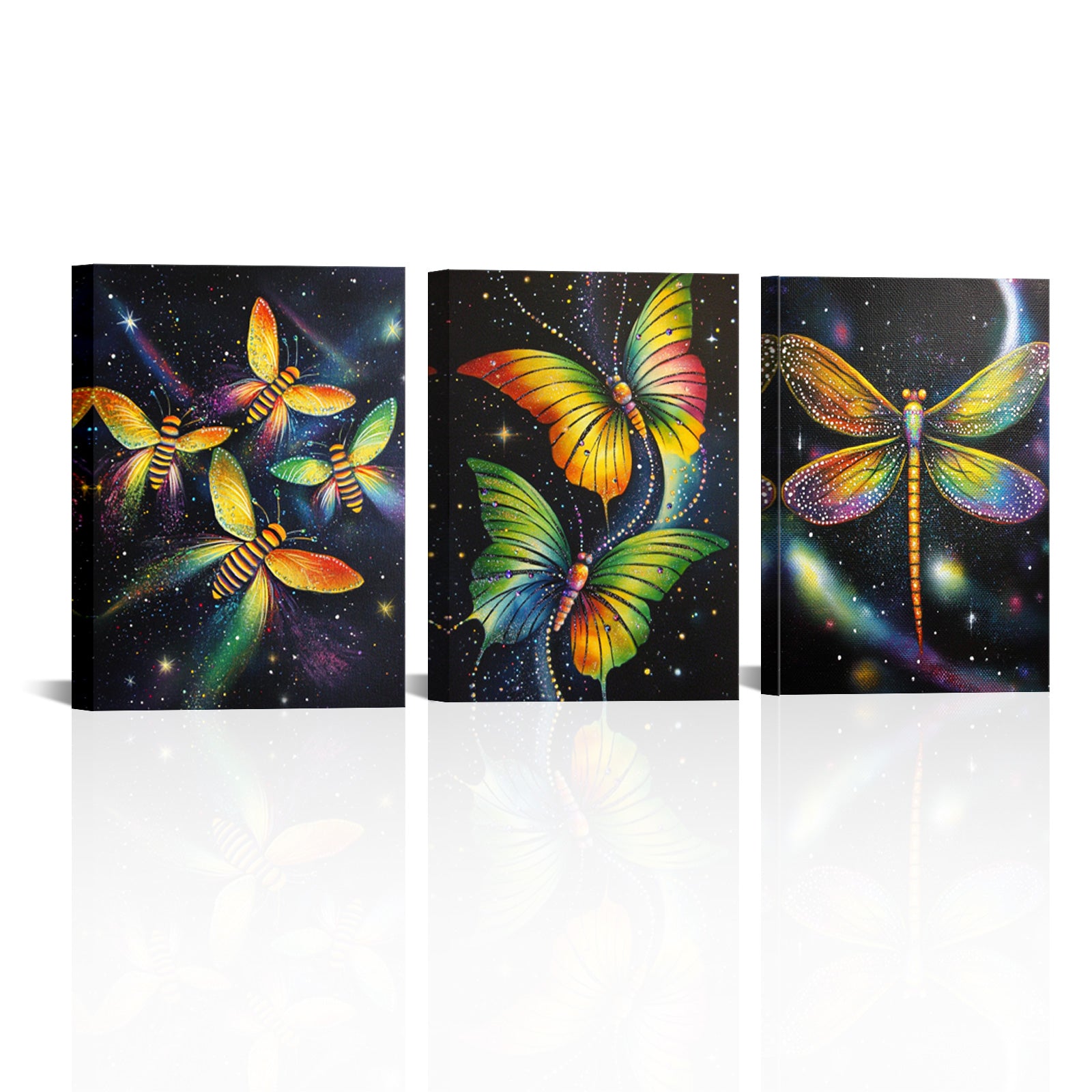 Colorful Insects Butterflies Dragonflies