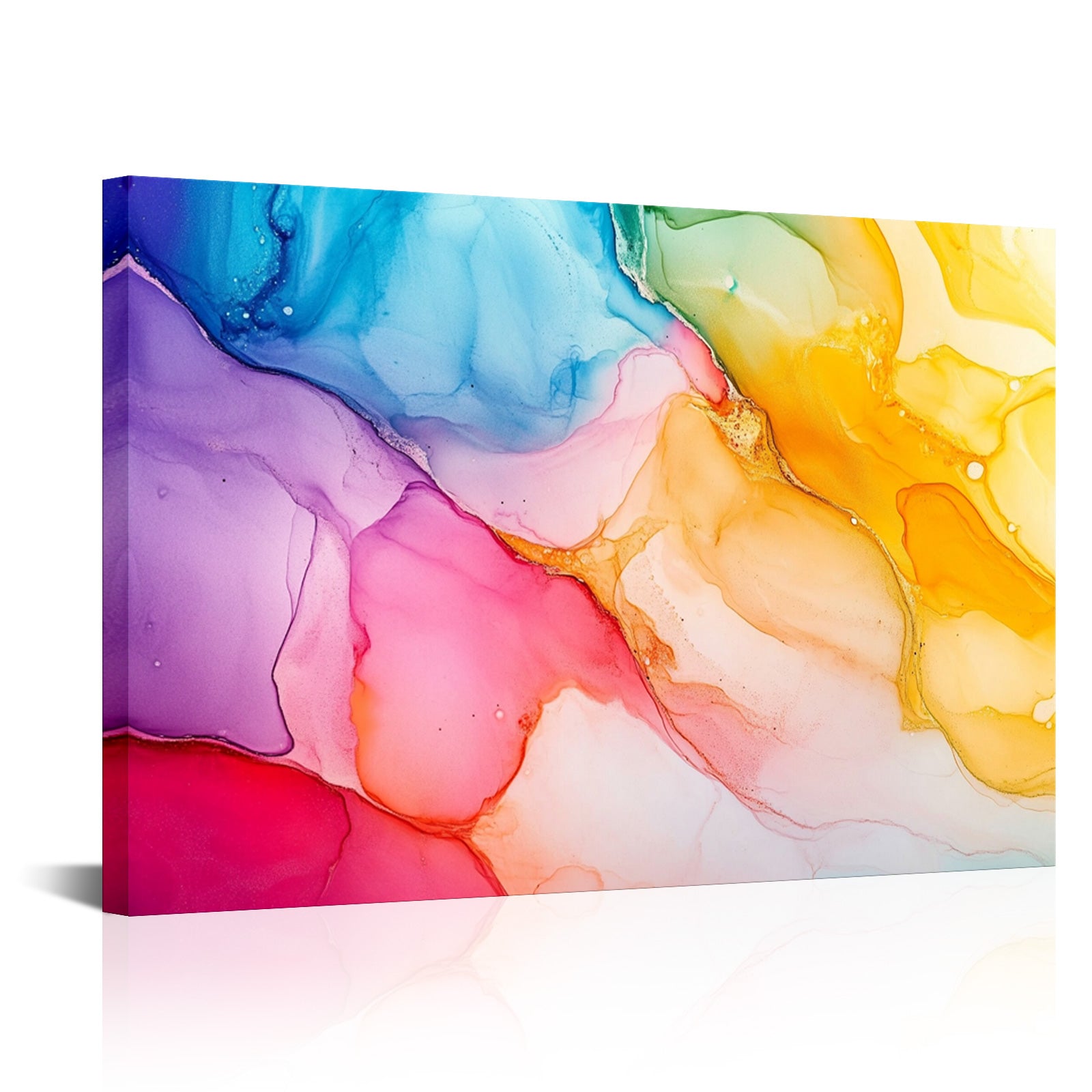 Abstract Colorful Fluid Strokes