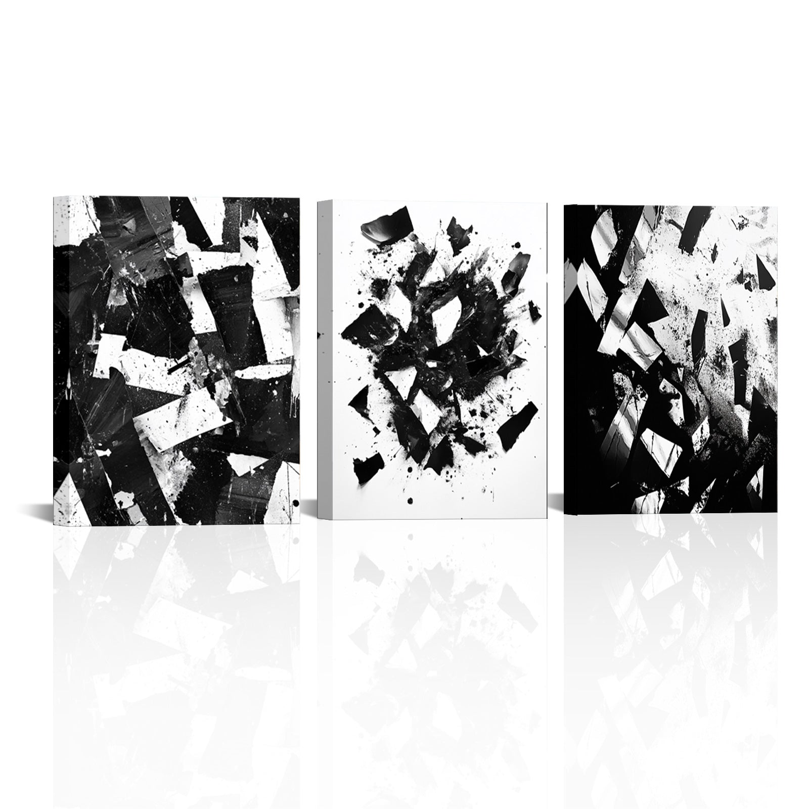 Abstract Impact Of Black And White Blocks