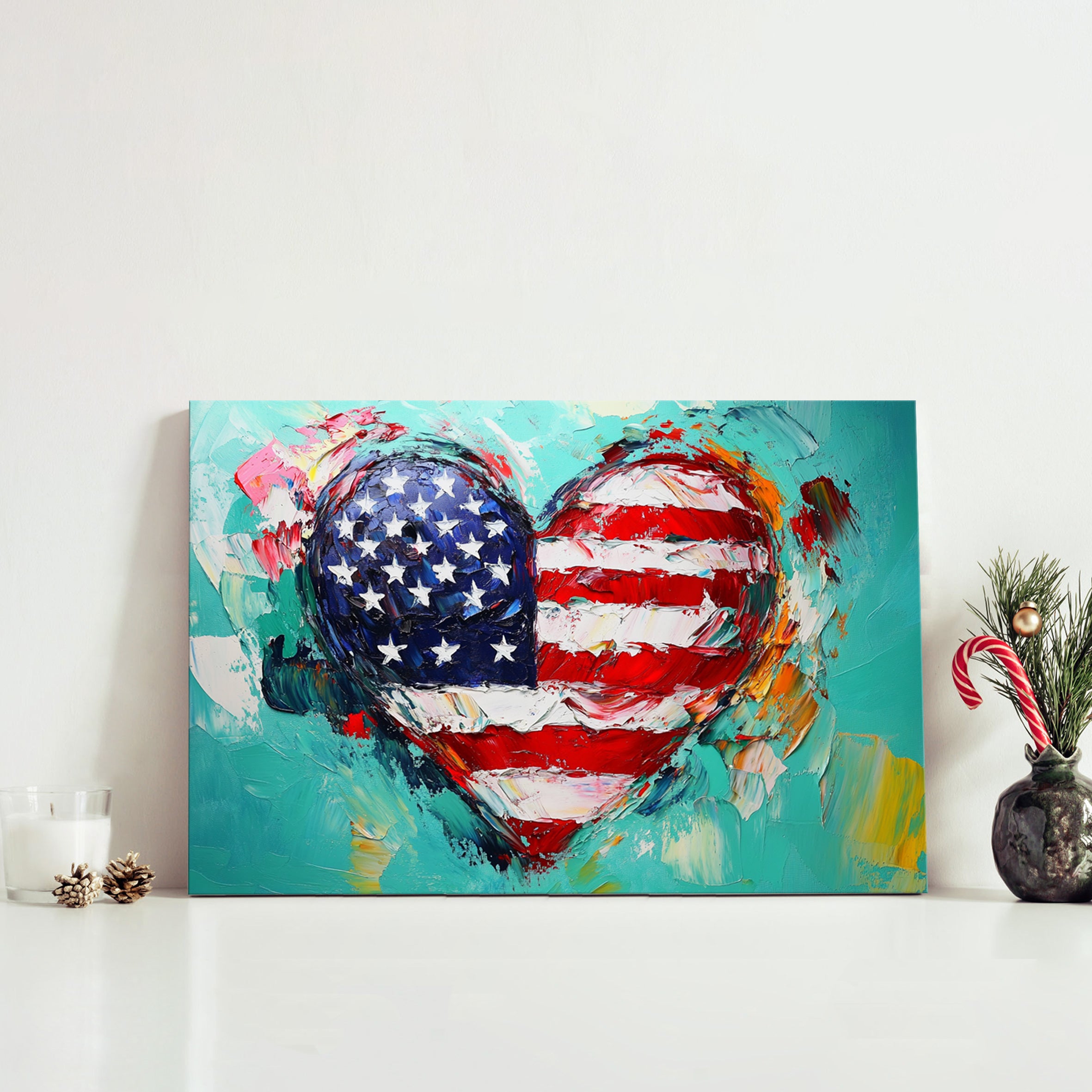 Heart-Shaped American Flag