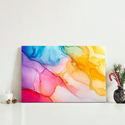 Abstract Colorful Fluid Strokes