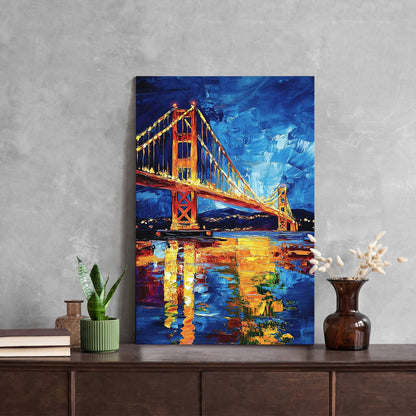 Abstract Golden Gate Bridge At Night