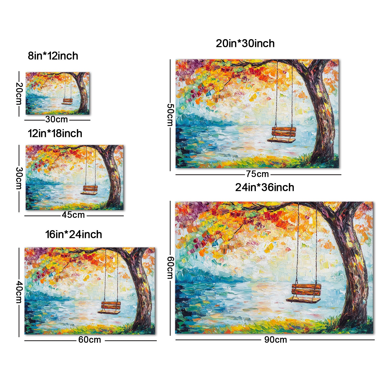 Swing By The Lake In Autumn