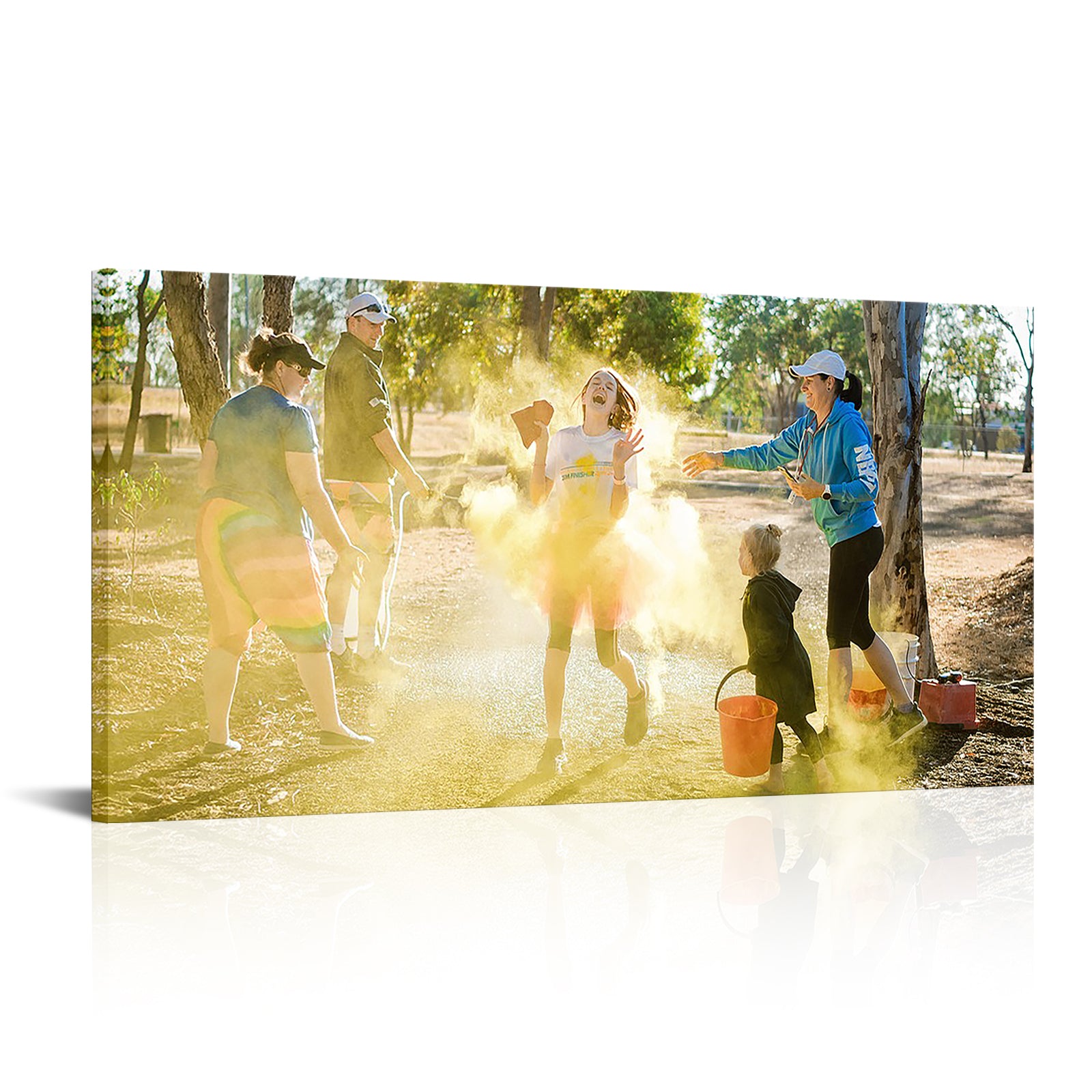 Custom frameless portrait canvas print