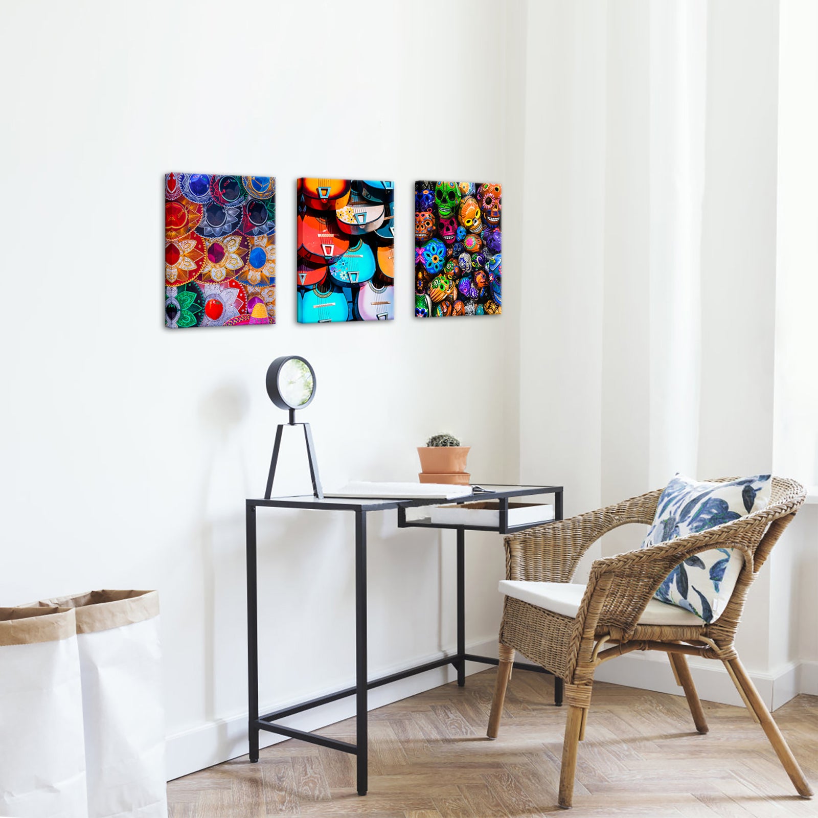 Colorful art combination canvas decoration