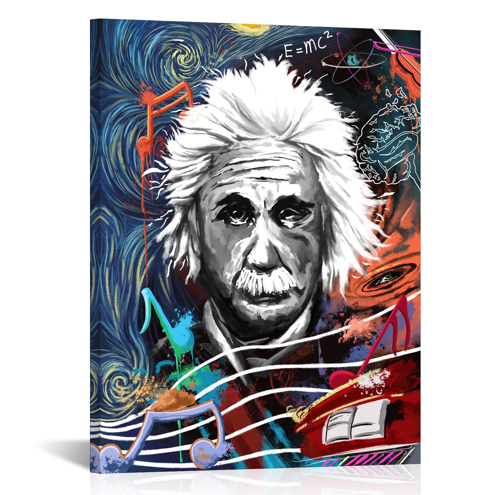 Scientist Albert Einstein personalized picture to canvas wall art