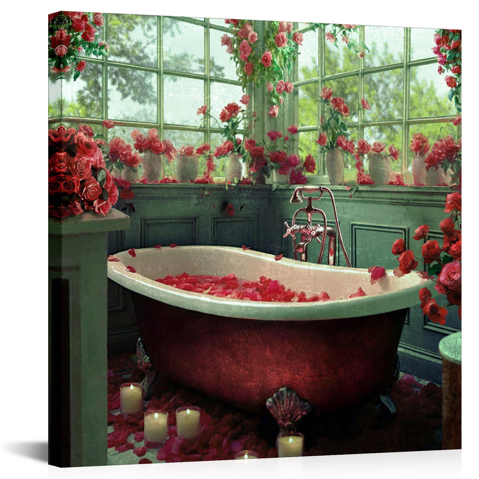 Suitable for bathroom square wall canvas decoration