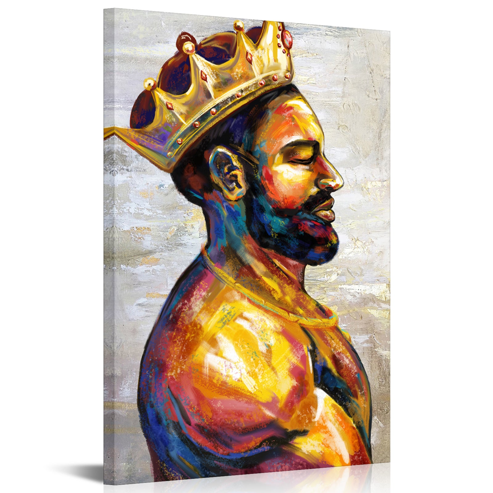 King Portrait 8x12 inches personalized collage canvas