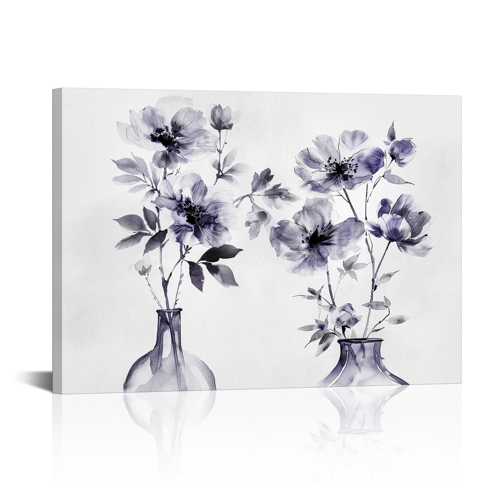 purple flower canvas wall art