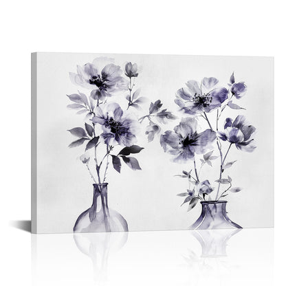 purple flower canvas wall art