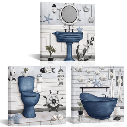 Coastal-Themed Bathroom