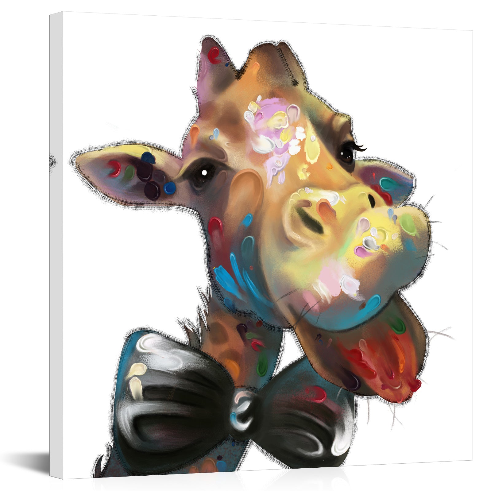 8x8 Gentleman Colorful Giraffe canvas prints sale
