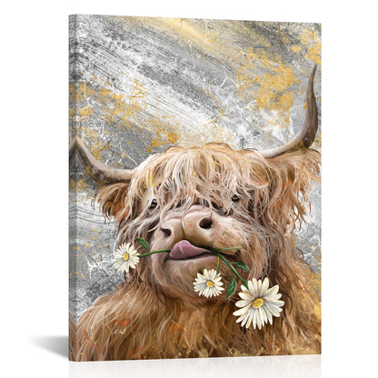 Highland Cattle Home Decor discount canvas prints