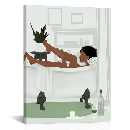 Relaxing bath bathroom decoration print painting hanging painting rental house