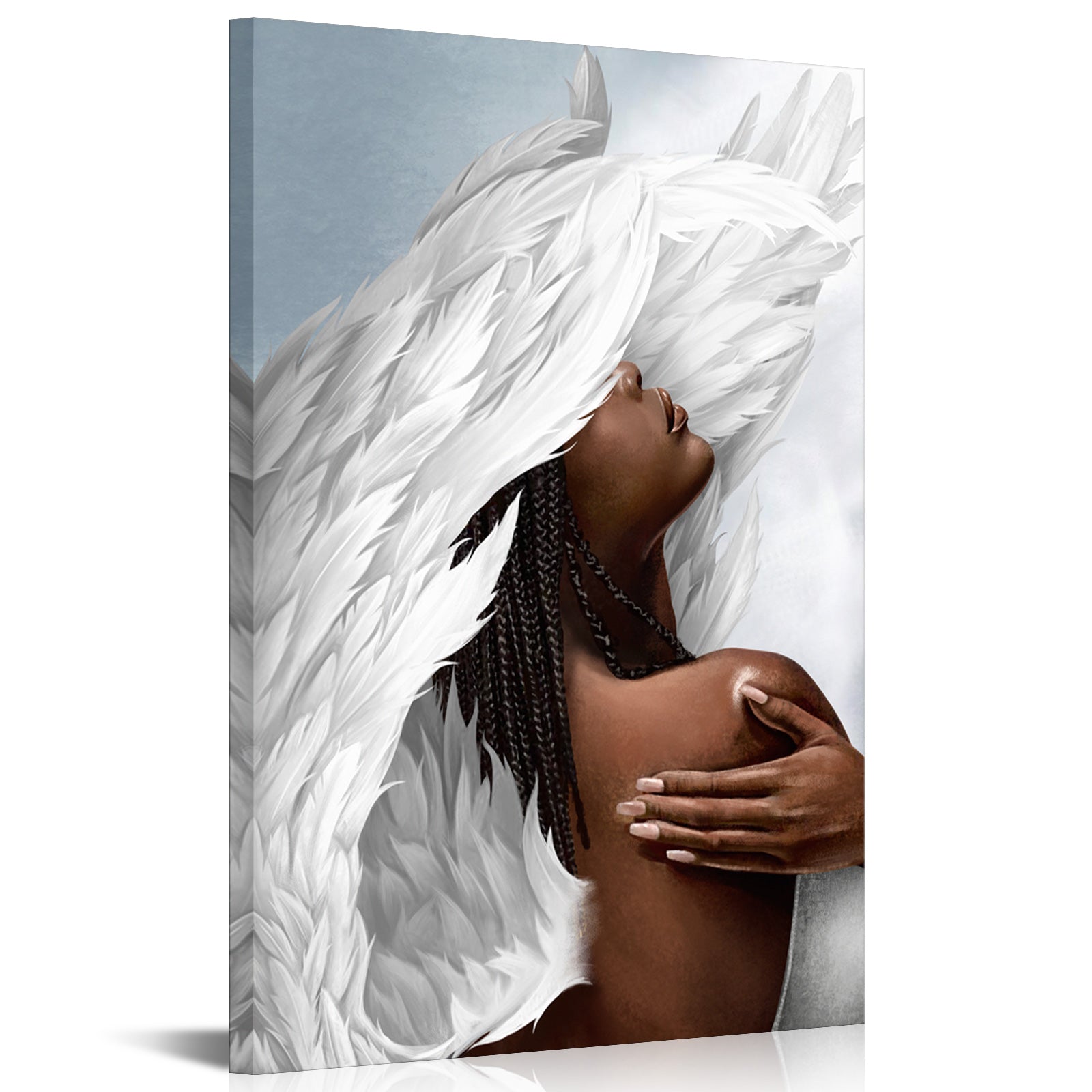 Angel Hug diy picture collage on canvas for bedroom wall 8x12 inches