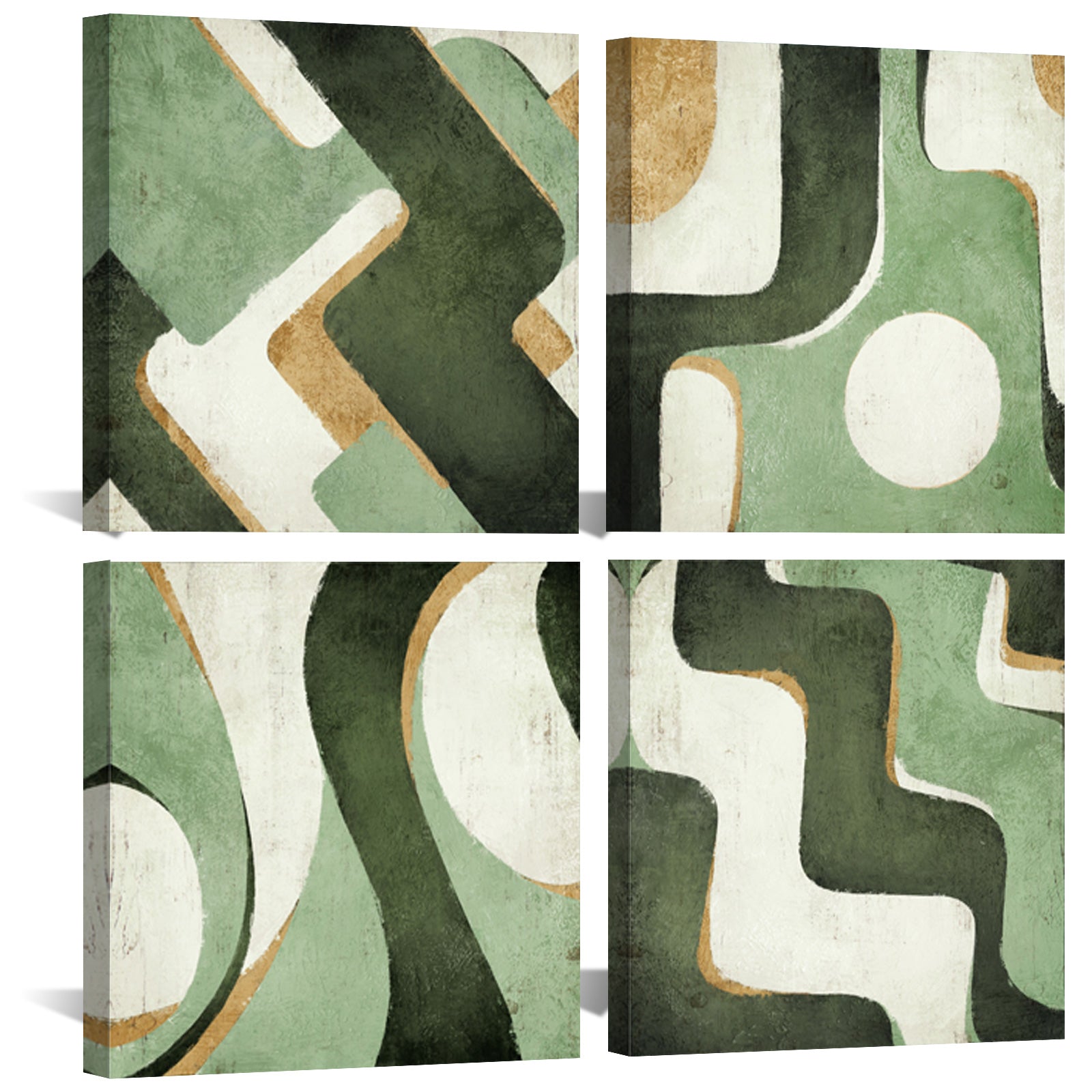 Geometric Shapes Flowing Lines
