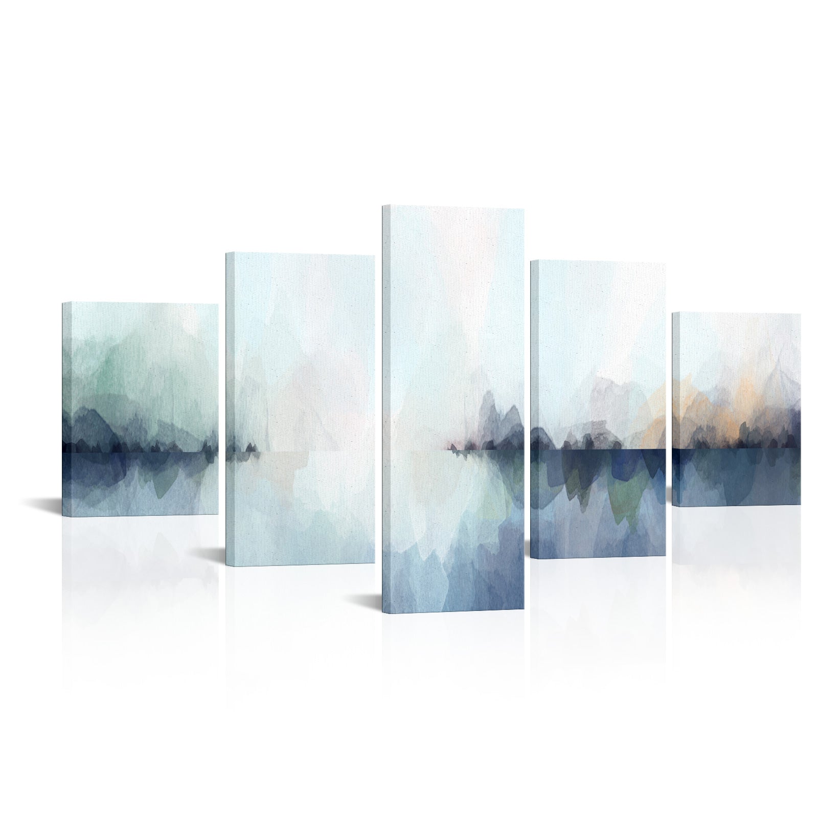 5-panel Abstract Blue Sea Surface best canvas wall art