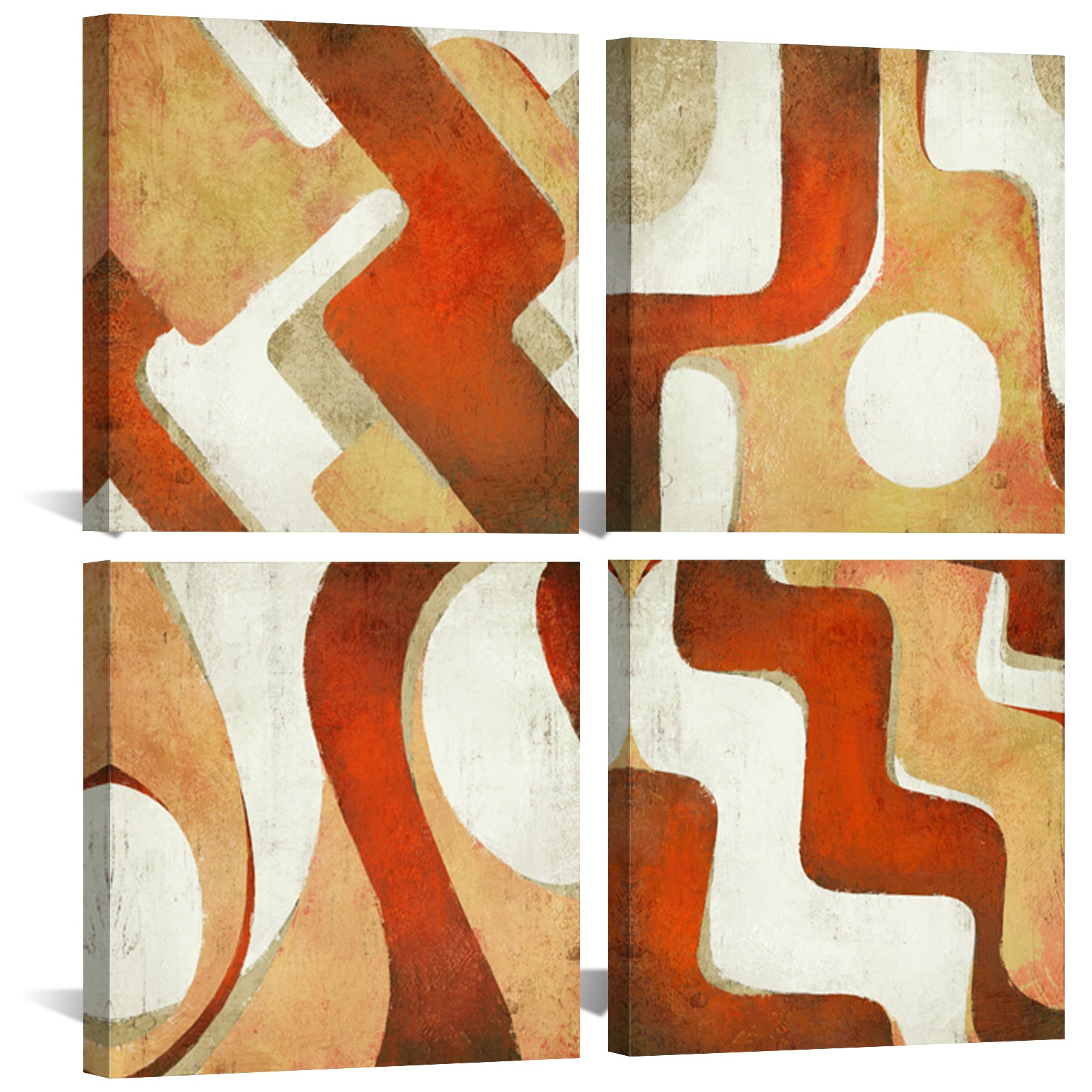Geometric Shapes Flowing Lines
