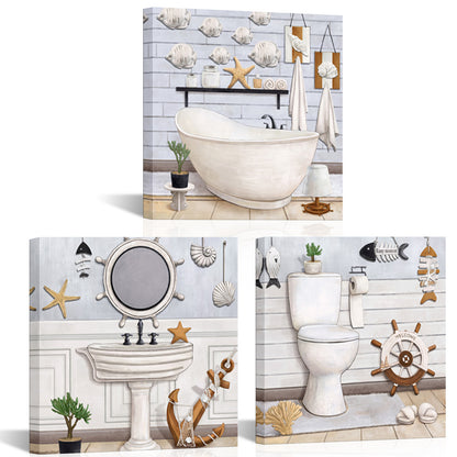 Coastal-Themed Bathroom