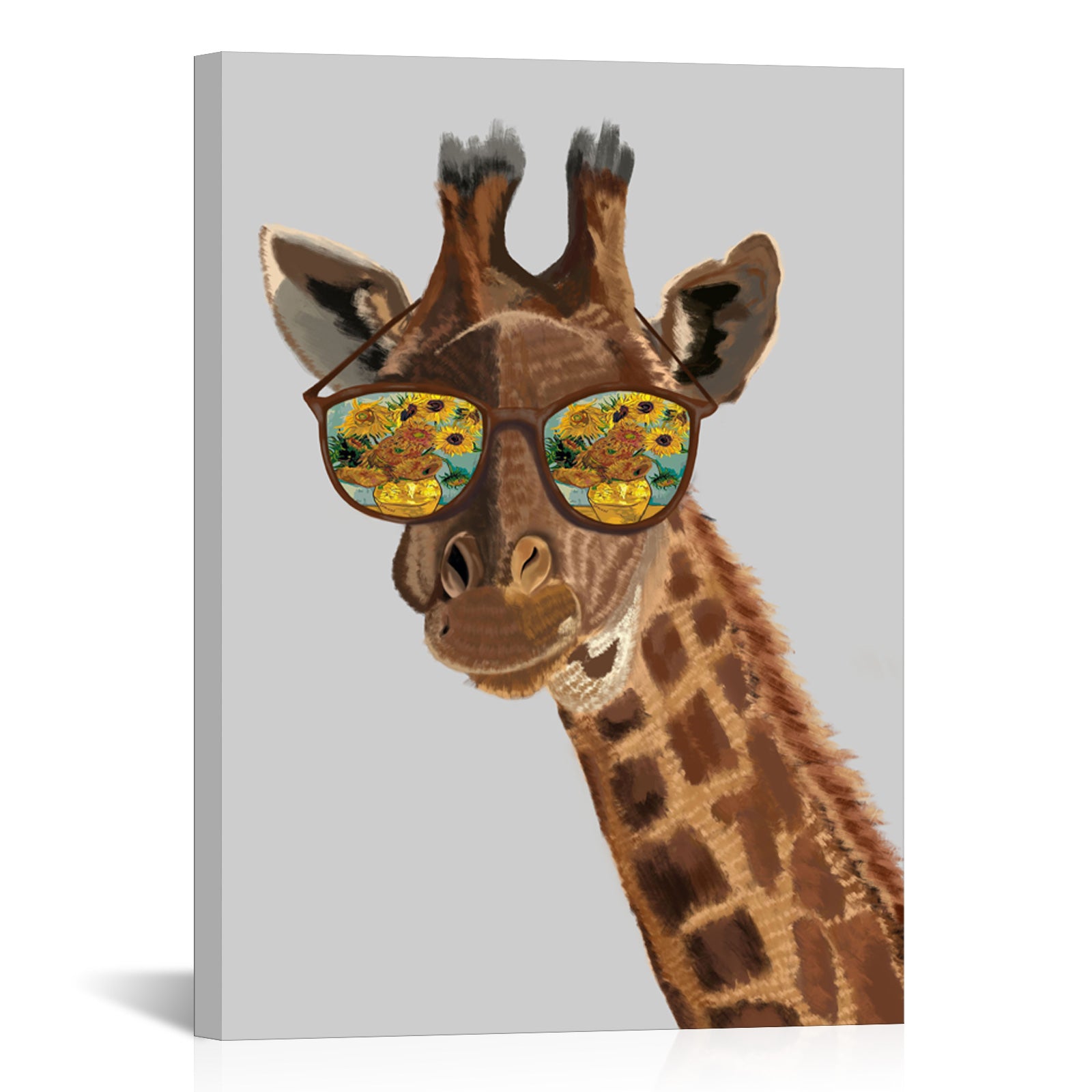 Giraffe With Sunflower Sunglasses