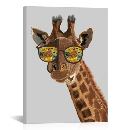 Giraffe With Sunflower Sunglasses