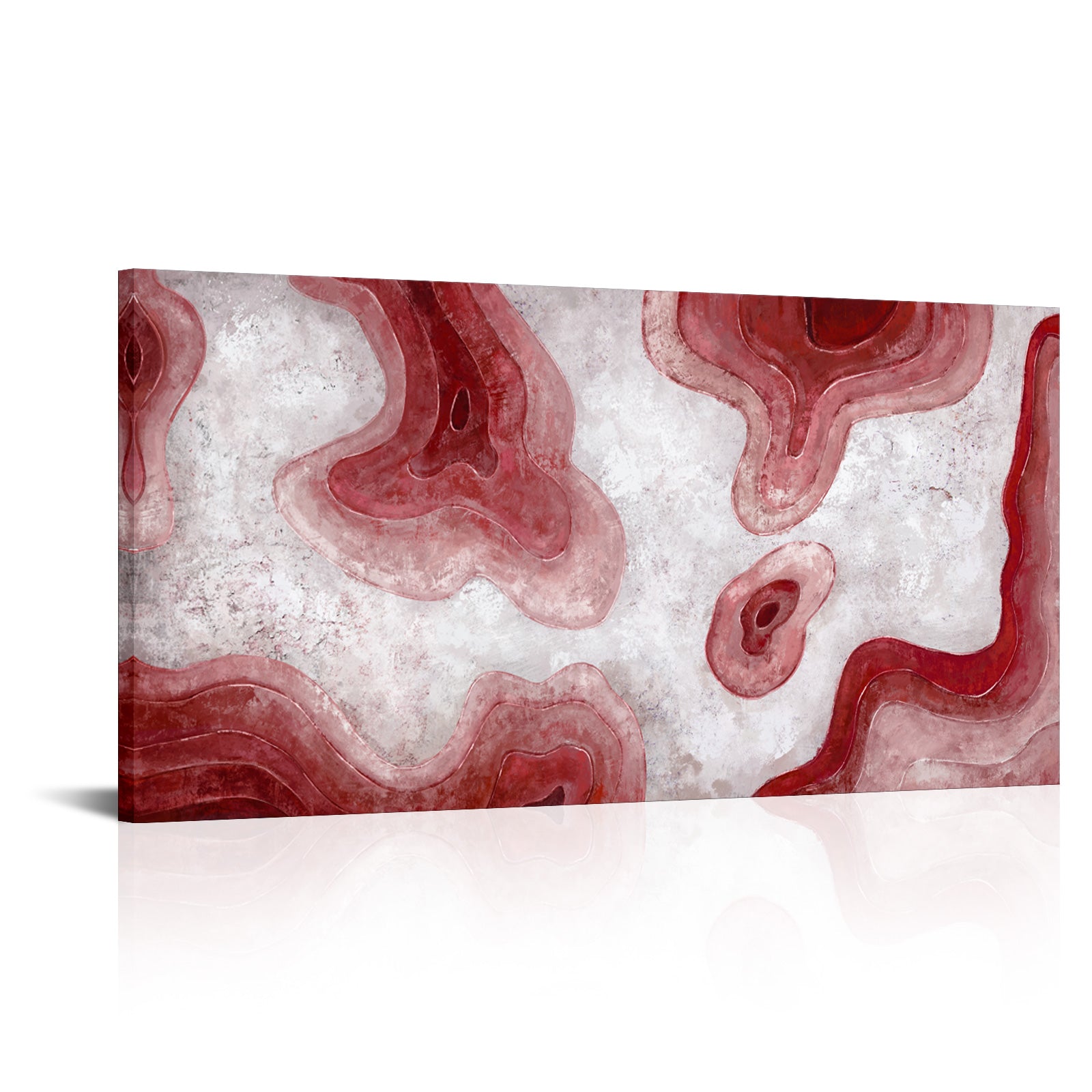 Scarlet Swirls Abstract Art