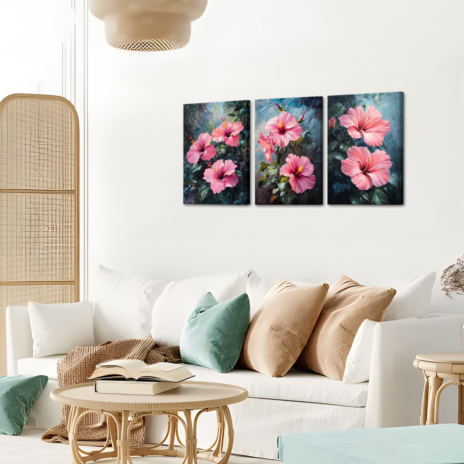 Pink Hibiscus Blooming Flowers