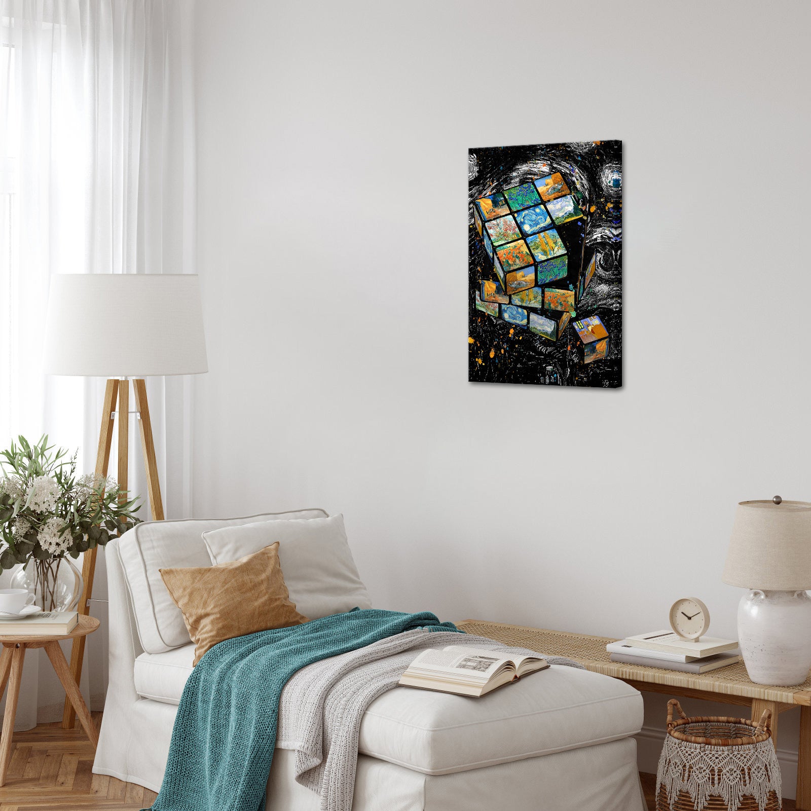 Van Gogh Rubik's Cube Abstract decorative painting black discount order