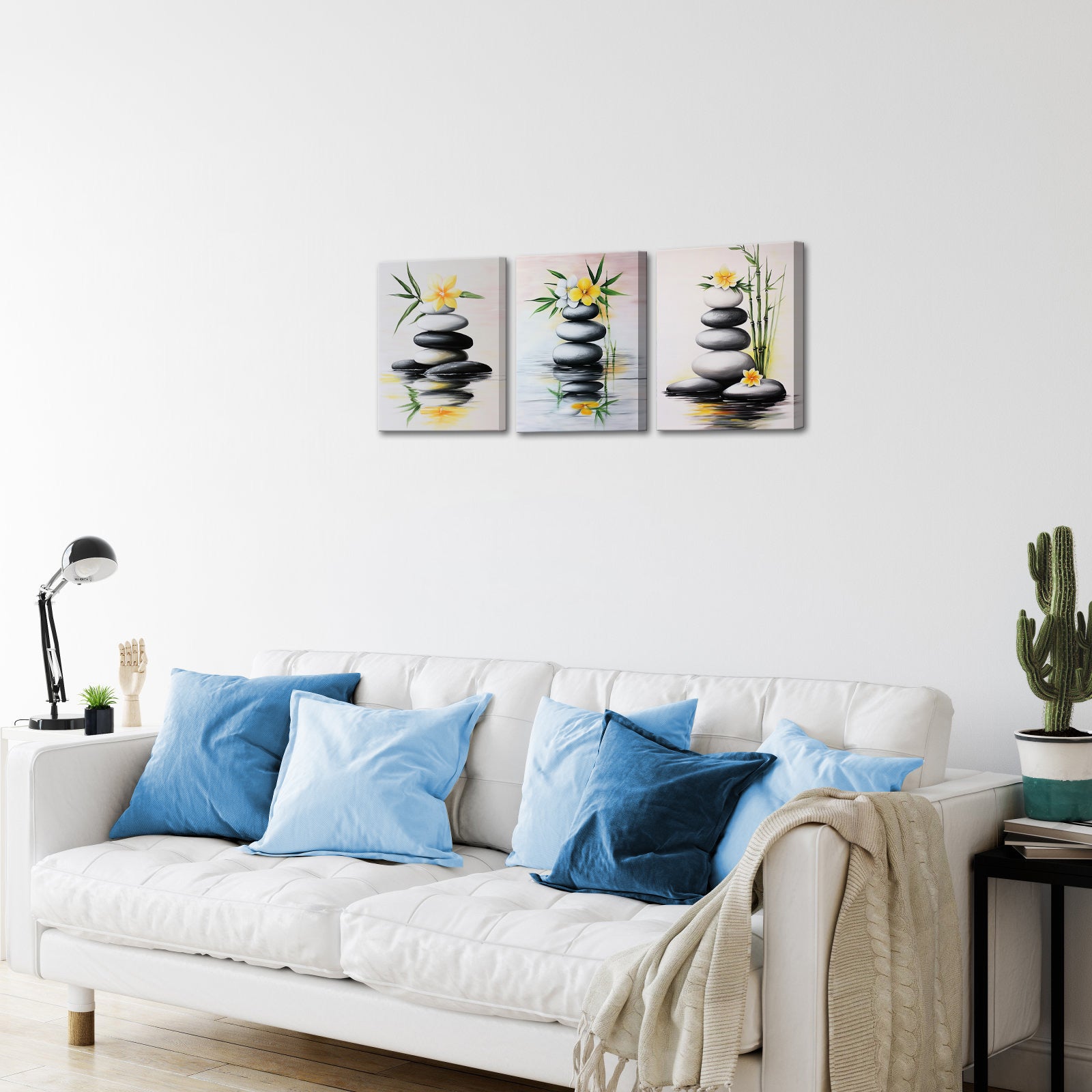 Zen-Like Tranquility Stones Water Bloom