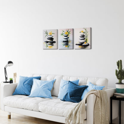 Zen-Like Tranquility Stones Water Bloom