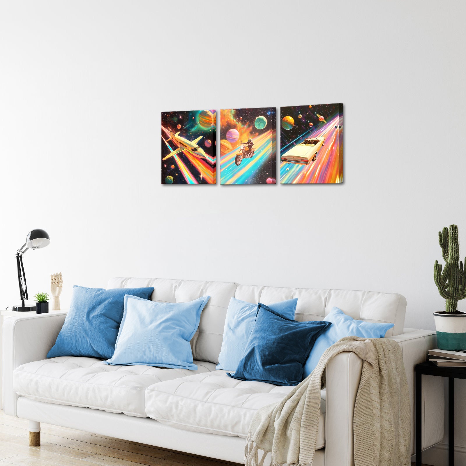 Vehicles Soaring Through Space