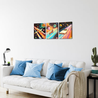 Vehicles Soaring Through Space